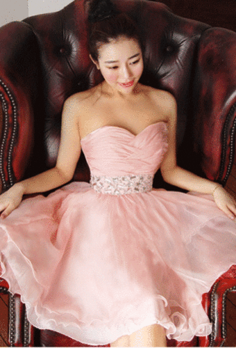 유리아 보석 드레스 : 핑크