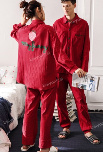 빨간딸기 커플잠옷 /수입파자마 수입홈웨어
